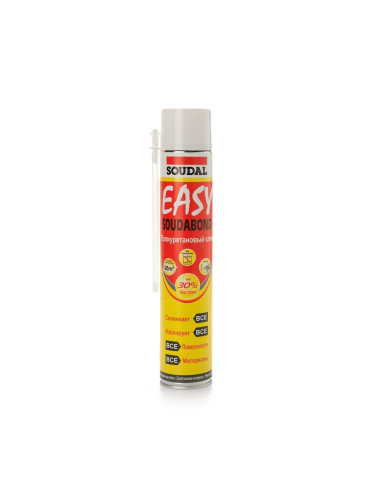 Putos poliuretano klijai SOUDABOND EASY 750ml rankinės SOUDAL Putos poliuretano klijai SOUDABOND EASY 750ml rankinės SOUDAL