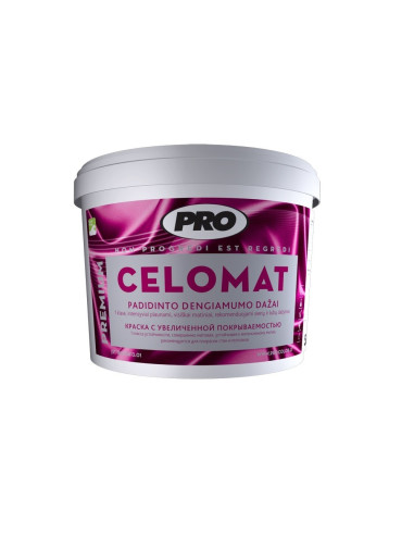 Dažai CELOMAT PRO padidinto dengiamumo, 1 klasė, matiniai, balti, 3L Dažai CELOMAT PRO padidinto dengiamumo, 1 klasė, matiniai, balti, 3L