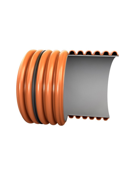 Vamzdis pralaidos PP 600mm, ilgis 6m, be movos