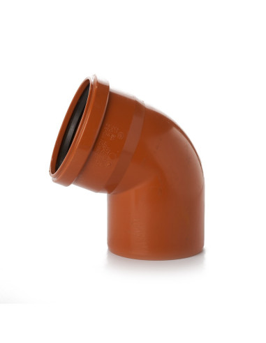 Alkūnė lauko kanalizacijos PVC 200mm / 67* Alkūnė lauko kanalizacijos PVC 200mm / 67*