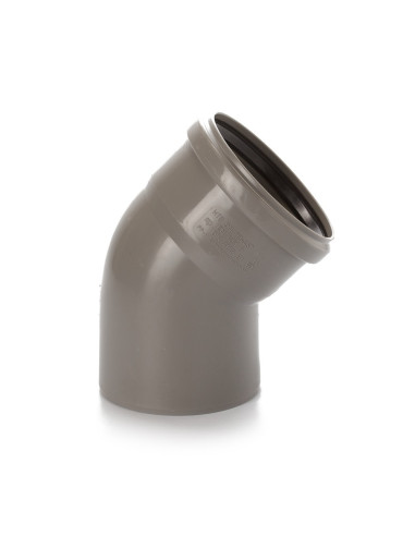 Alkūnė vidaus kanalizacijos PVC 110mm / 45* Alkūnė vidaus kanalizacijos PVC 110mm / 45*
