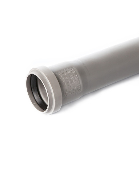 Vamzdis vidaus kanalizacijos PVC 50mm, ilgis 0.5m. Statybinės medžiagos