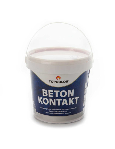 Specialus gruntas, neįgeriantiems paviršiams Beton Kontakt Topcolor 1,5kg Specialus gruntas, neįgeriantiems paviršiams Beton Kontakt Topcolor 1,5kg