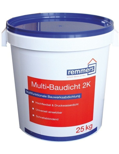 Dviejų komponentų elastinga hidroizoliacija Remmers Multi-Baudicht 2K, 25kg Dviejų komponentų elastinga hidroizoliacija Remmers Multi-Baudicht 2K, 25kg