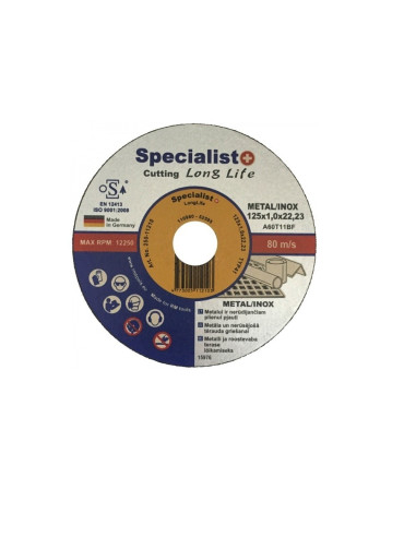 Diskas metalo pjovimui Specialist LongLife 125x1x22