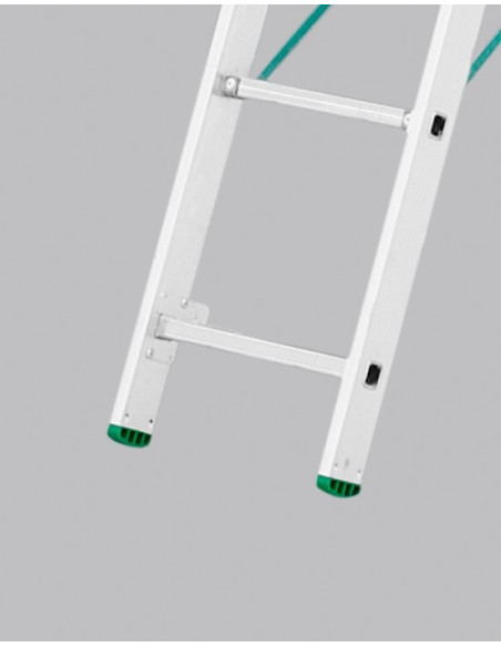 Kopėčios aliuminės, universalios, dvipusės, ištraukiamos (laiptams) 2 dalių EUROSTYL, 2x7 pakopų, 201-314cm