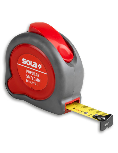 Matavimo ruletė SOLA Popular | 3m, 5m | Lengva ir tiksli. Statybinės medžiagos