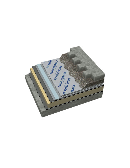 Drenažinė membrana su geotekstile DELTA TERRAXX 400kN. Statybinės medžiagos . Statybinės medžiagos