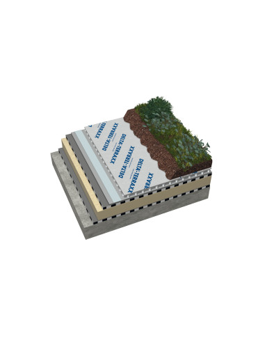 Drenažinė membrana su geotekstile DELTA TERRAXX 400kN. Statybinės medžiagos . Statybinės medžiagos