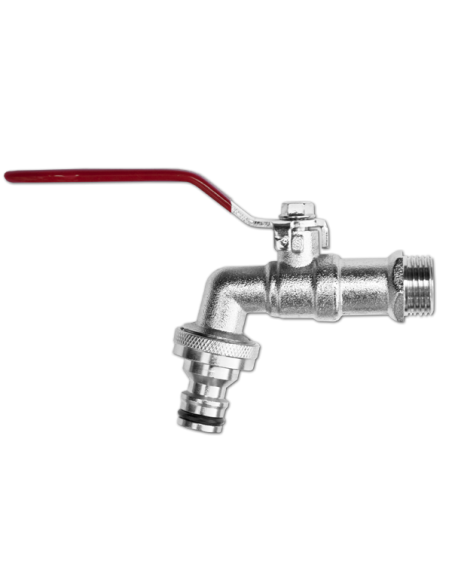 Čiaupas rutulinis, žalvaris nikeliuotas, greita jungtis 3/4"