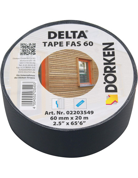 Klijavimo juosta DELTA Tape FAS 60 (atspari UV), 20m. Statybinės medžiagos