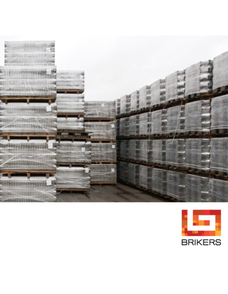 Betoninė grindinio trinkelė Brikers Prizma 6 (200x100x60mm), pilkos spalvos