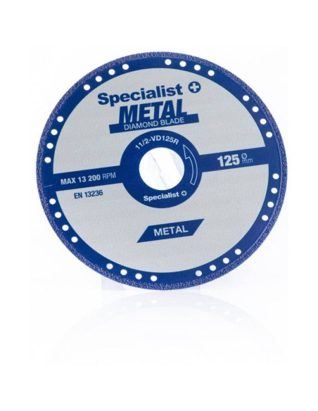 Diskas deimantinis metalui 125X1,4X22,23mm. Statybinės medžiagos