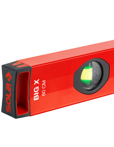 Pirkite SOLA BigX „Profi“ klasės gulsčiuką. Unikalus X formos profilis, 630 g/m svoris ir FOCUS akutės maksimaliam matavimo pato