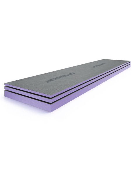 Armuotas ekstruzinis polistirenas JACKOBOARD PRO 06 (1300x600x6mm). Atsparus drėgmei, itin lengvas, idealus pagrindas plytelėms