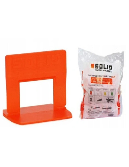 Plytelių lyginimo sistemos apkabos, 1.0mm (100 vnt.), SOLID. Statybinės medžiagos