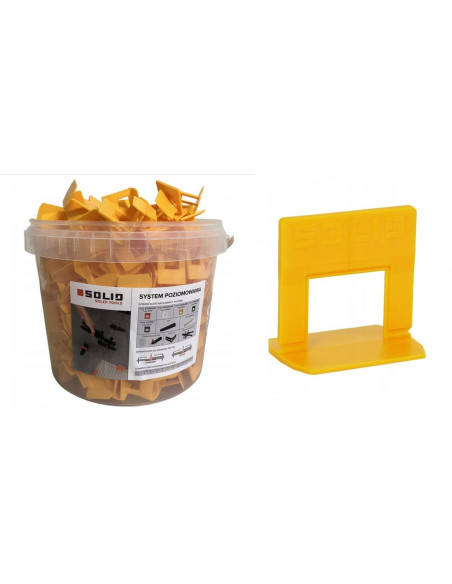 Plytelių lyginimo sistemos apkabos, 2.0mm (440 vnt.), SOLID. Statybinės medžiagos