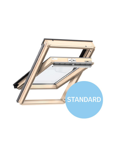 Originalus ekonomiškas stogo langas VELUX Standard GLL 1061 su rankena viršuje. Statybinės medžiagos .