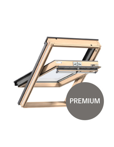 Stogo langas VELUX Premium GGL 3068 su rankena viršuje. Statybinės medžiagos.