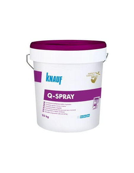 Glaistas gipsinis purškiamas Q-SPRAY KNAUF, 25kg. Statybinės medžiagos