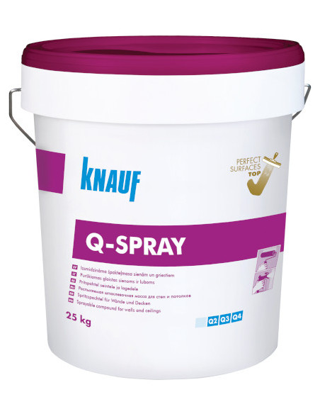 Glaistas gipsinis purškiamas Q-SPRAY KNAUF, 25kg. Statybinės medžiagos