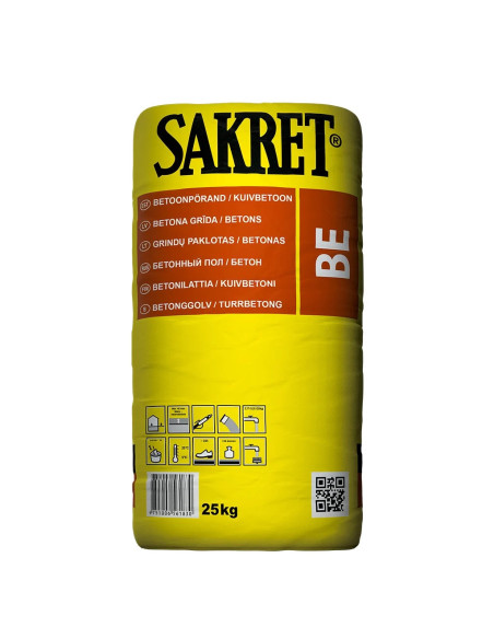 Sausas betonas / grindų paklotas BE SAKRET 25kg