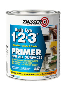 Vandens pagrindo gruntas ir blokatorius Zinsser® Bulls Eye 1-2-3 Plus, Rust-Oleum, 1L. Statybinės medžiagos