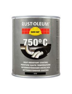 Karščiui atspari danga-dažai (iki 750°C) HARD HAT®, Rust-Oleum, juoda 750ml. Statybinės medžiagos