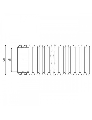 Vamzdis techninis 75mm gofruotas/lygus, raudonas, ilgis 50m. Statybinės medžiagos