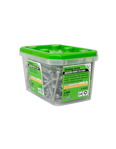 Terasiniai sraigtai ESSDECK MAX, ESSVE 4.8x75mm A2 (250vnt.). Statybinės medžiagos