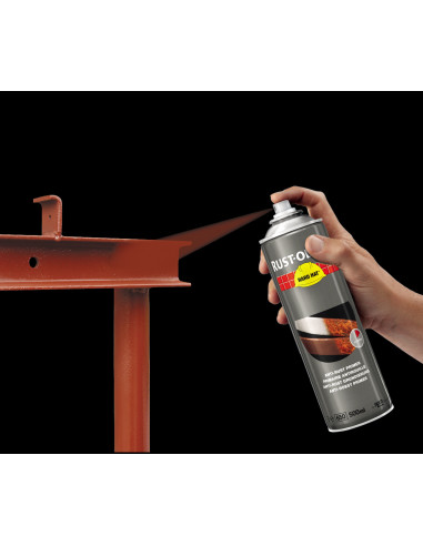 Specialus gruntas nuo rūdžių Rust-Oleum HARD HAT 500ml. Greitai džiūstanti antikorozinė apsauga metalui. Aukšta pramoninė kokybė