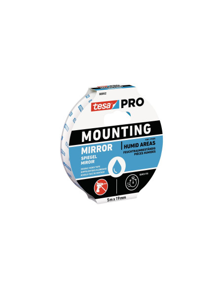 tesa 66952 Mounting PRO Mirror | Dvipusė juosta veidrodžiams. Statybinės medžiagos