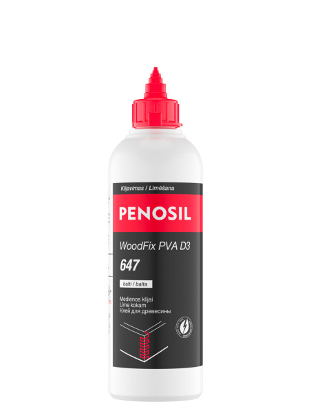 Medienos klijai WoodFix PVA D3 647 500ml, Penosil. Statybinės medžiagos