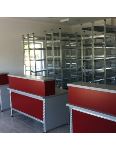 Stelažas - lentyna sandėliukui/garažui, aukštis 250cm, 3 lentynos [gylis pasirenkamas, lentynos ilgis pasirenkamas] METALSISTEM