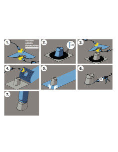 Ventiliacinis kaminėlis plokščiam stogui VILPE ALIPAI AIRFLOW 110 , plastikinis 2