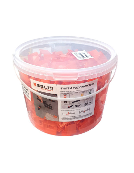 Plytelių lyginimo sistemos apkabos, 1.0mm (440 vnt.), SOLID. Statybinės medžiagos