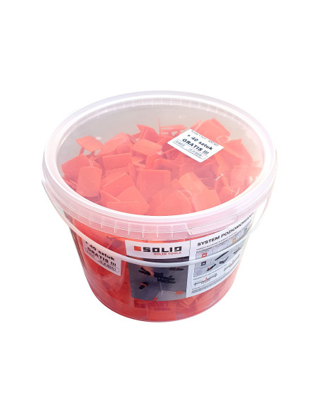 Plytelių lyginimo sistemos apkabos, 1.0mm (440 vnt.), SOLID. Statybinės medžiagos