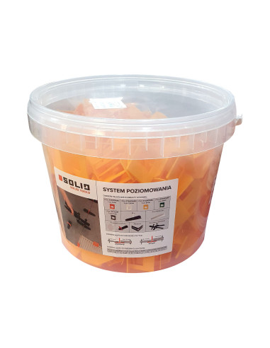 Plytelių lyginimo sistemos apkabos, 2.0mm (440 vnt.), SOLID. Statybinės medžiagos