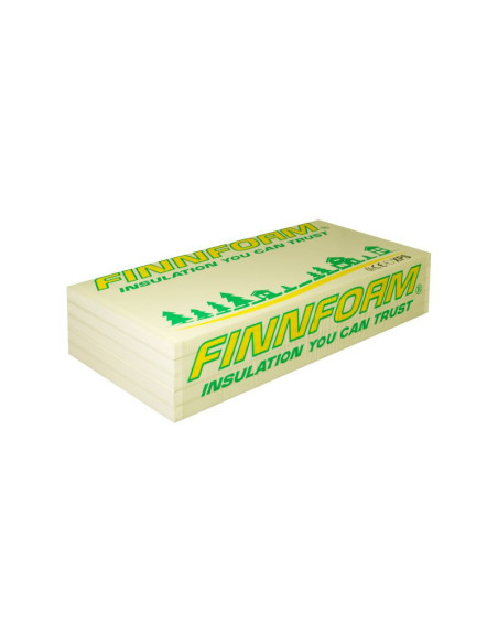 Ekstruzinis polistirenas XPS FI-300 FINNFOAM, storis 100mm, 600x1250mm. Statybinės medžiagos