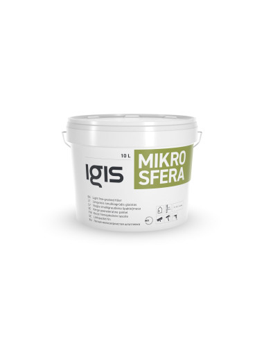Glaistas IGIS smulkiagrūdis Mikrosfera, 10L. Statybinės medžiagos