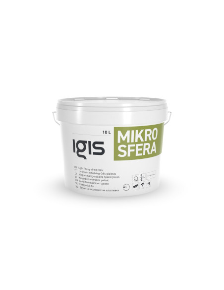 Glaistas IGIS smulkiagrūdis Mikrosfera, 10L. Statybinės medžiagos