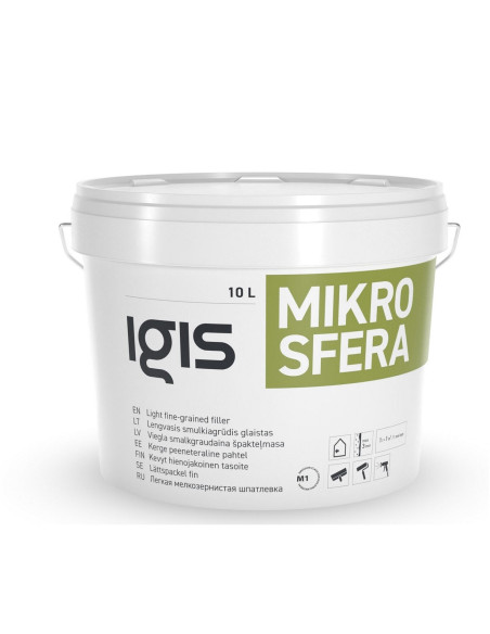 Glaistas IGIS smulkiagrūdis Mikrosfera, 10L. Statybinės medžiagos