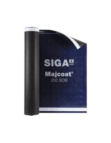 Difuzinė plėvelė SIGA Majcoat 250 SOB su lipnia juosta 1.5m x 50m (75m2). Statybinės medžiagos