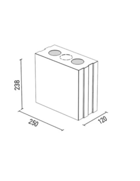 Blokas SILROC 120 250x120x238mm, padėkle 96vnt