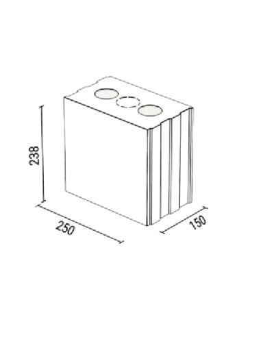 Blokas SILROC 150 250x150x238mm, padėkle 80vnt