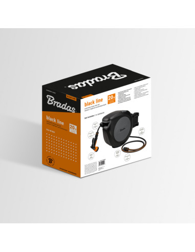 Automatinė laistymo žarnos ritė BLACK LINE 30 m | ECO-W7B30