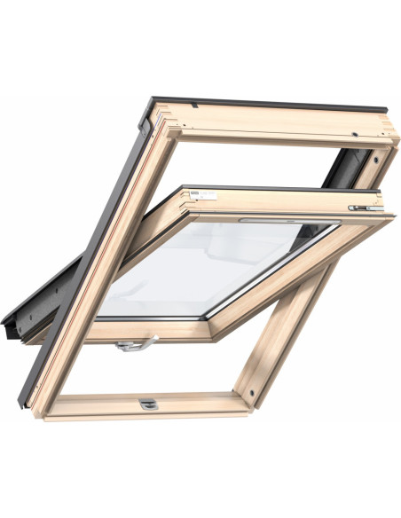 Ekonomiškas stogo langas VELUX Standard GLL 1061B su rankena apačioje 55x98cm CK04. Statybinės medžiagos.