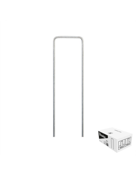 Smeigė U metalinė, ilgis 20cm (100 vnt. pakuotėje). Statybinės medžiagos