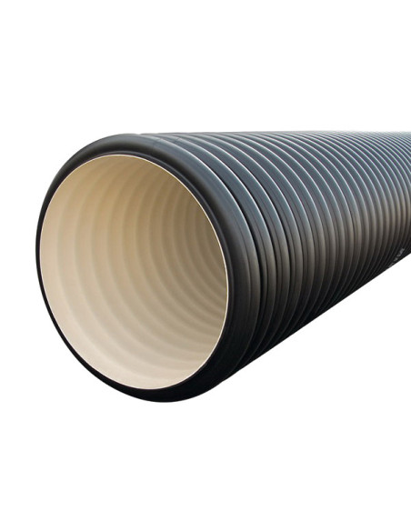 Vamzdis pralaidos PP 400mm, ilgis 3m, be movos. Statybinės medžiagos