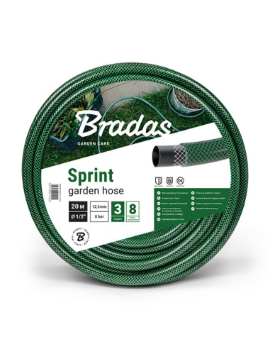 Laistymo žarna žalia SPRINT, 1/2" 30m. Statybinės medžiagos